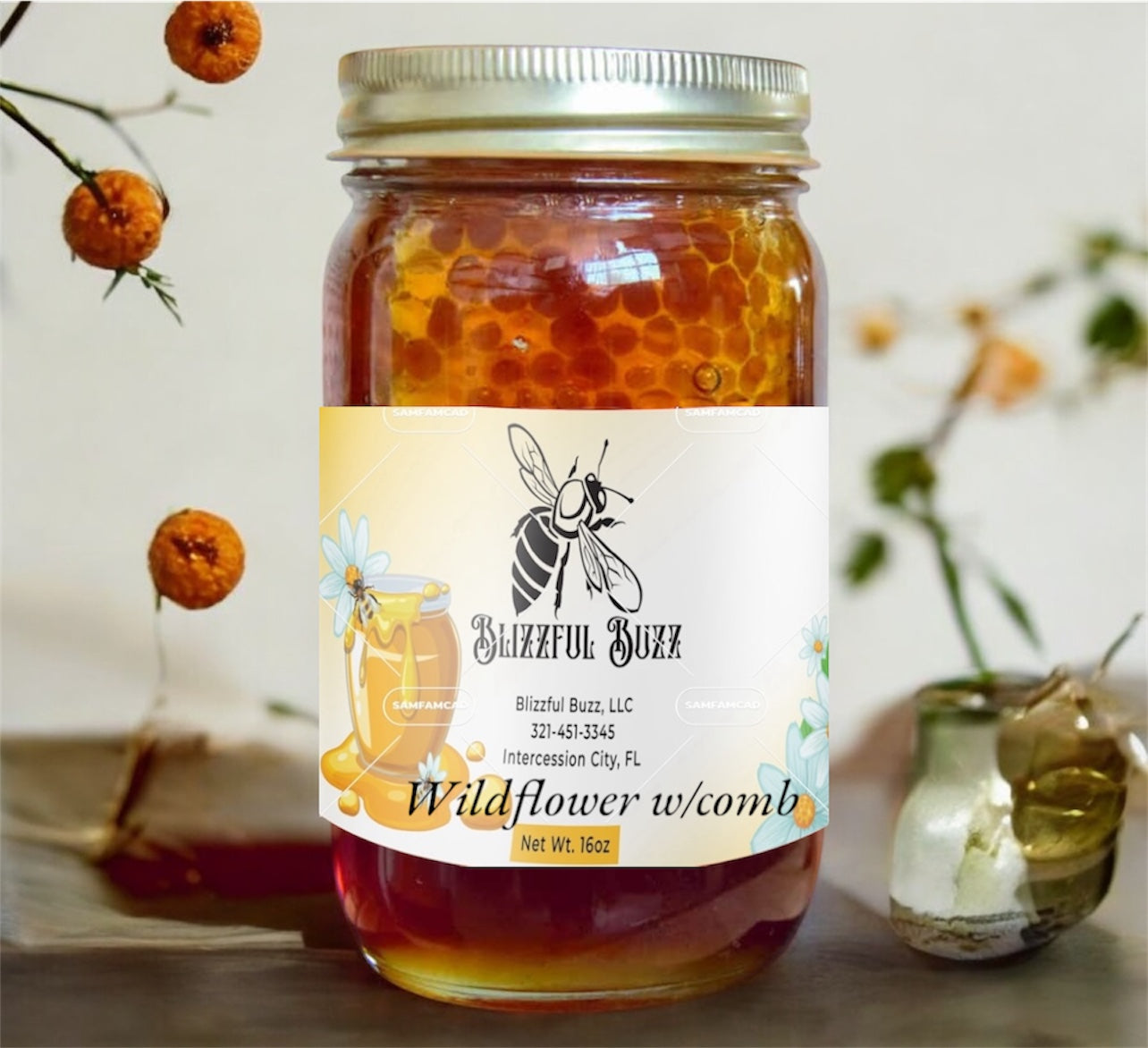 Florida Wildflower Honey with Comb