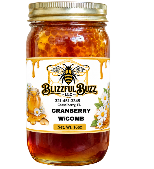 Cranberry Honey with Comb