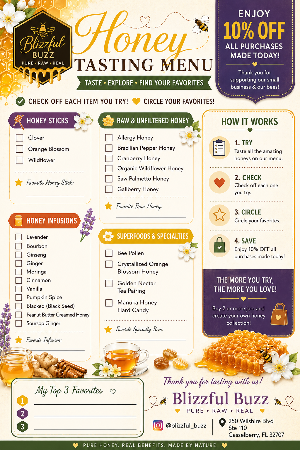 🍯 Blizzful Buzz Honey ULTIMATE Tasting Experience 🍵