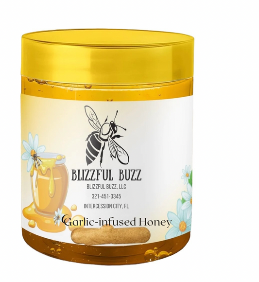 Blizzful Buzz Garlic Infused Honey
