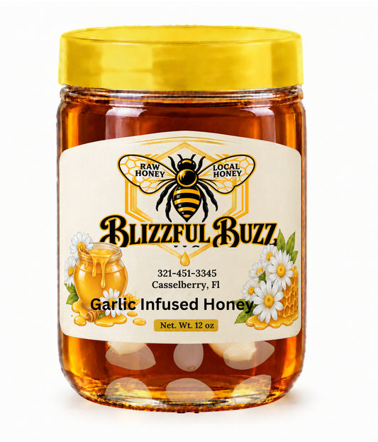 Blizzful Buzz Garlic Infused Honey