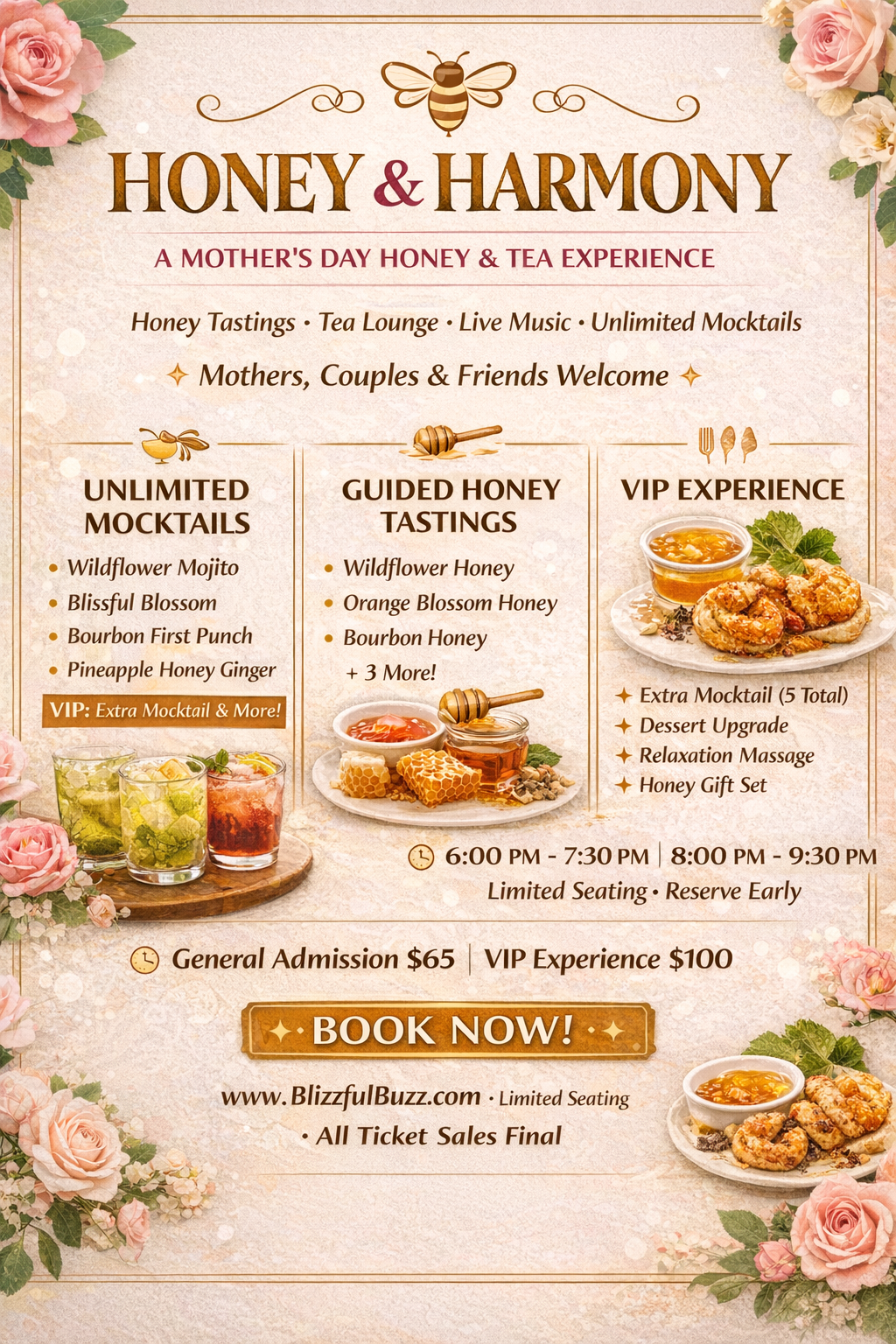 🐝 HONEY & HARMONY: A MOTHER’S DAY HONEY, MOCKTAILS  & TEA EXPERIENCE