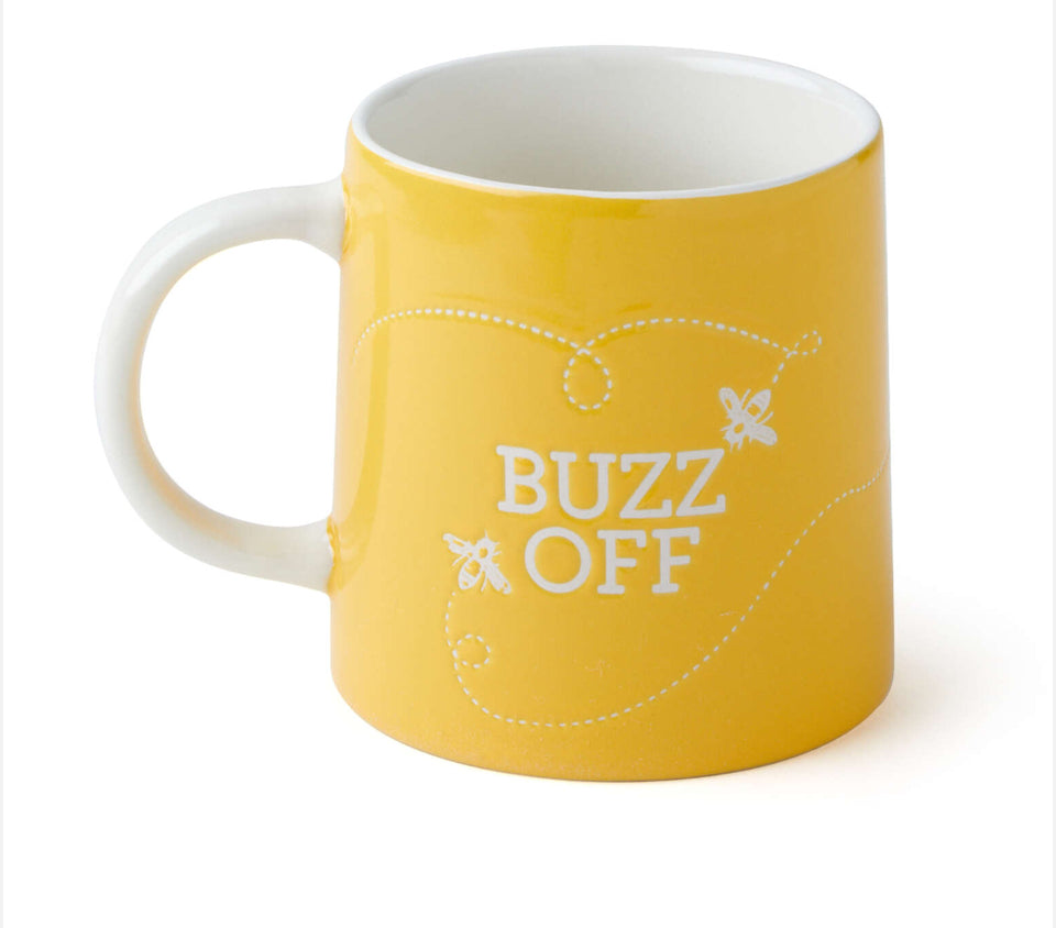 16oz Yellow Buzz Off Ceramic Mug