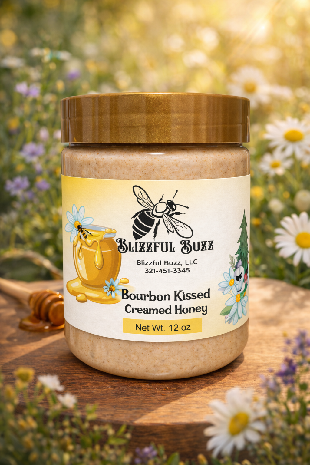 Bourbon Kissed Creamed Honey