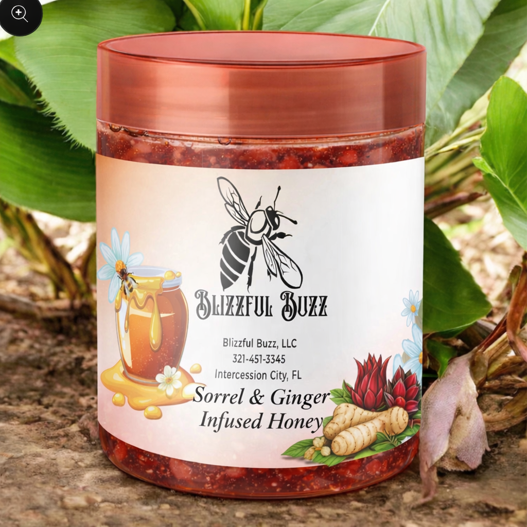 Blizzful Buzz Sorrel and Ginger Infused Honey