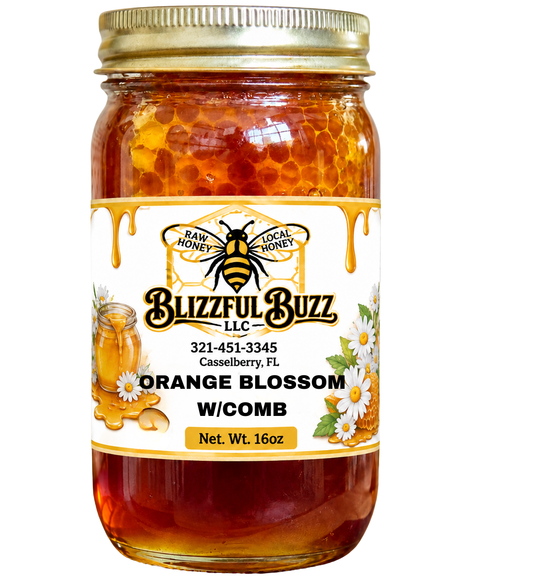 Florida Orange Blossom Honey with Comb