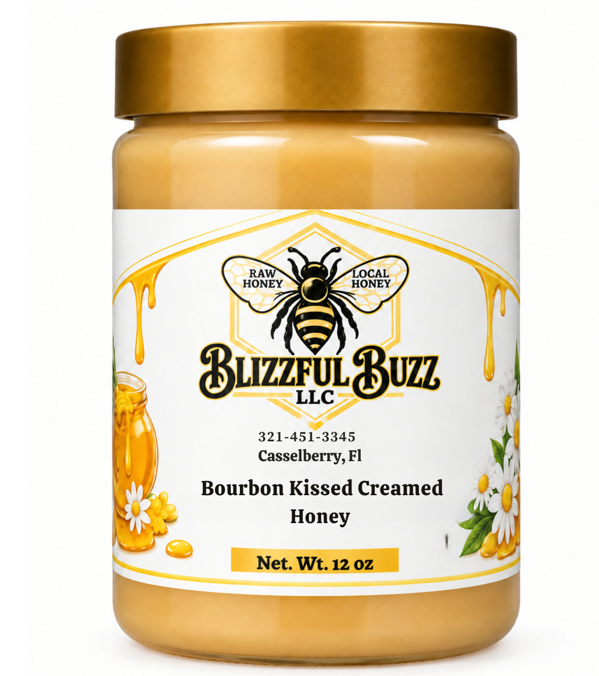 Bourbon Kissed Creamed Honey