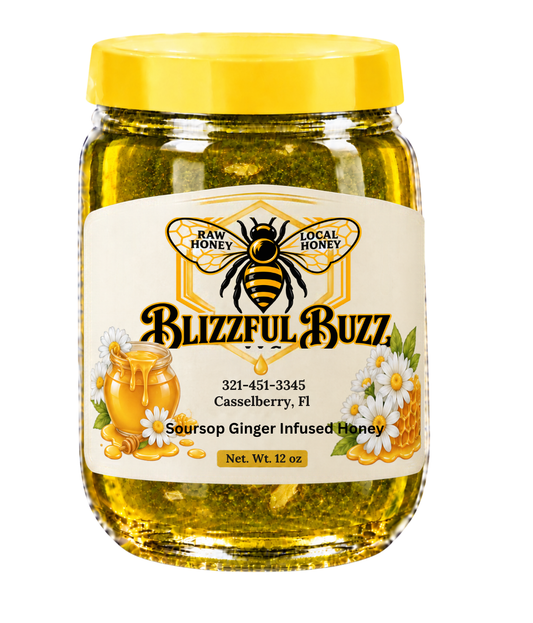 Blizzful Buzz Soursop leaf and Ginger-Infused Honey